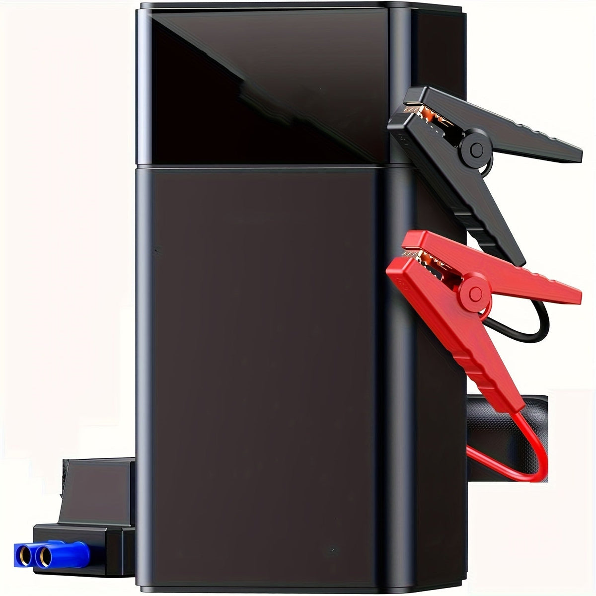 Portable Car Jump Starter Kit Multi-Function 12V Battery Booster with LED Flashlight, SOS Rescue Light, and Air Pump for Cars, Trucks, and Emergency Power Accessories