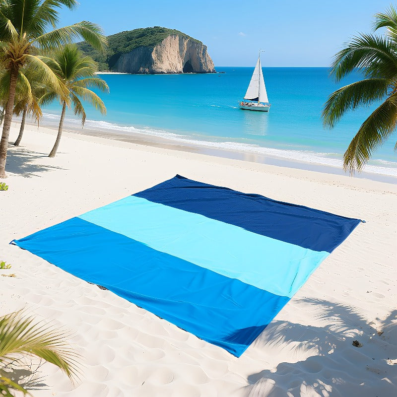 Extra Large Anti-Sand Beach Blanket for 4-7 People 82x78 Inch Waterproof Lightweight Sandproof Picnic Mat for Beach, Camping, Hiking, Travel, and Outdoors