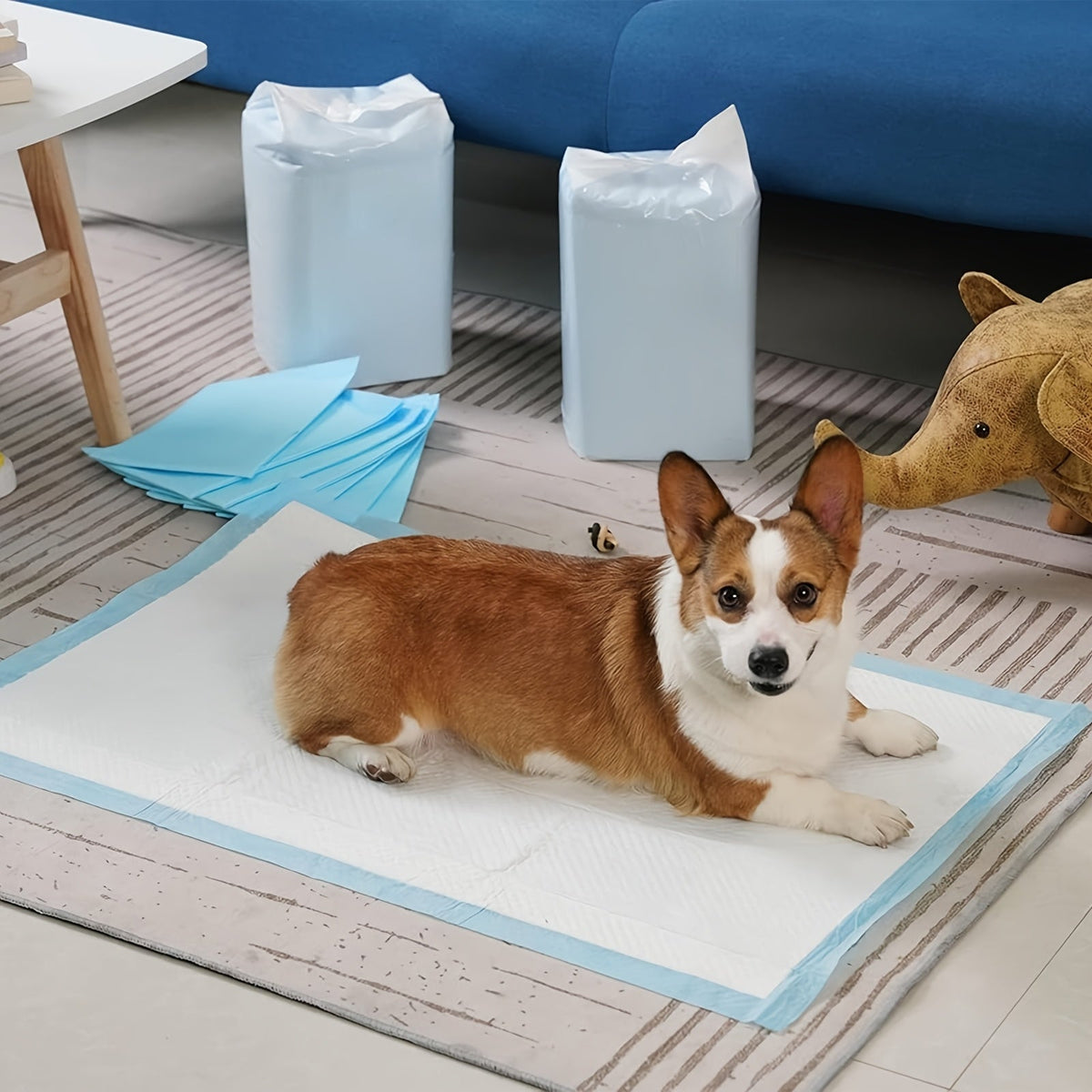 超强吸水狗狗尿垫 23.6x23.6 英寸，适用于幼犬训练及室内宠物如厕——防漏除臭训练垫，50 / 100 / 200 / 400 片超值大包装