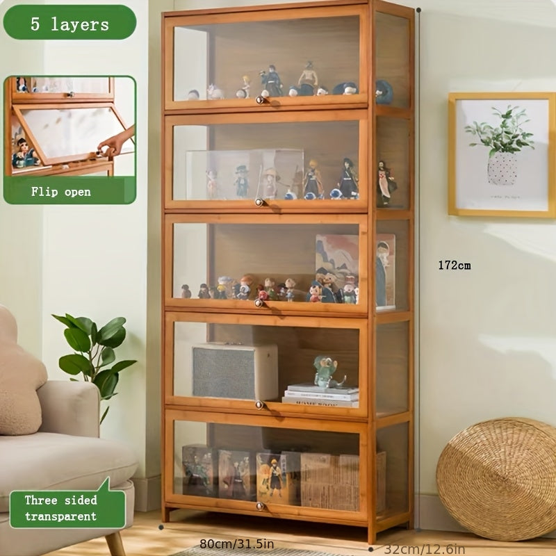 Acrylic Cosmetics Display Cabinet 1–5 Layers Makeup Organizer Display Stand Non-Glass Handmade Shelf for Home Vanity & Countertop