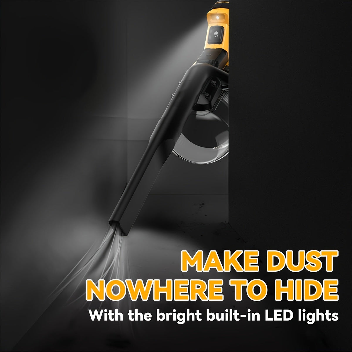 Cordless Handheld Vacuum Cleaner - DeWalt 20V Battery Compatible (Battery Not Included), 500W Motor, 46 CFM, HEPA Filtration - Hard Floor, Car & Pet Hair - Tool Only
