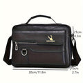 Vintage Shoulder Bag Crossbody Messenger Bag Vertical Business Casual Commuter Versatile for Work Travel Daily Use Black Horizontal Style