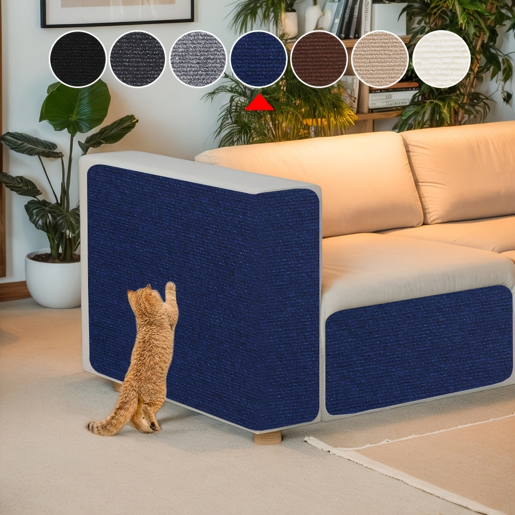 Self-Adhesive Wall-Mounted Cat Scratching Post - Removable Indoor Cat Scratcher Furniture Protector for Walls, Sofas & Chairs, Modern Sisal Scratching Board, Easy to Install, 6 Colors (15.75"x39.37")