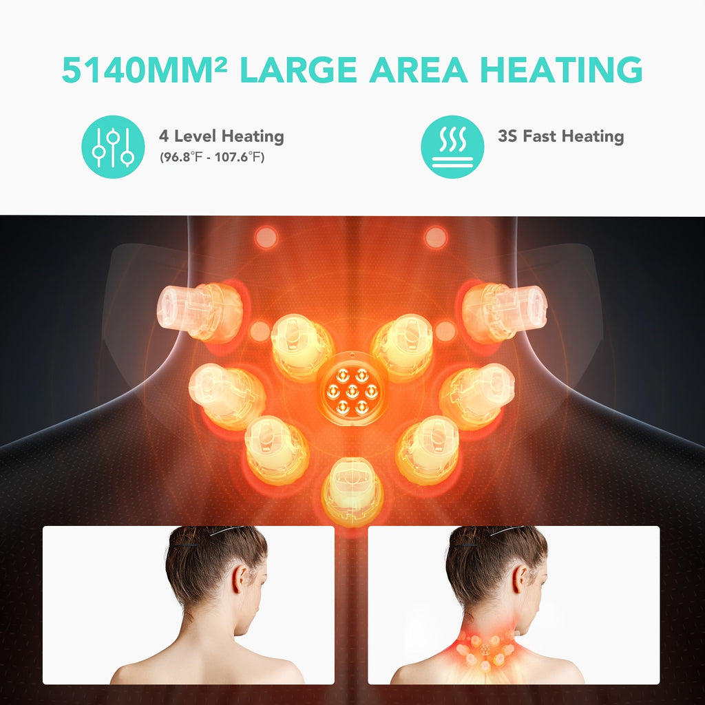 SKG Ultra-Portable Neck Massager with Heat Cordless Deep Acupressure Kneading Lightweight Wearable Hands-Free Rechargeable for Office Car & Travel – Gift for Women White / G7 Pro-E