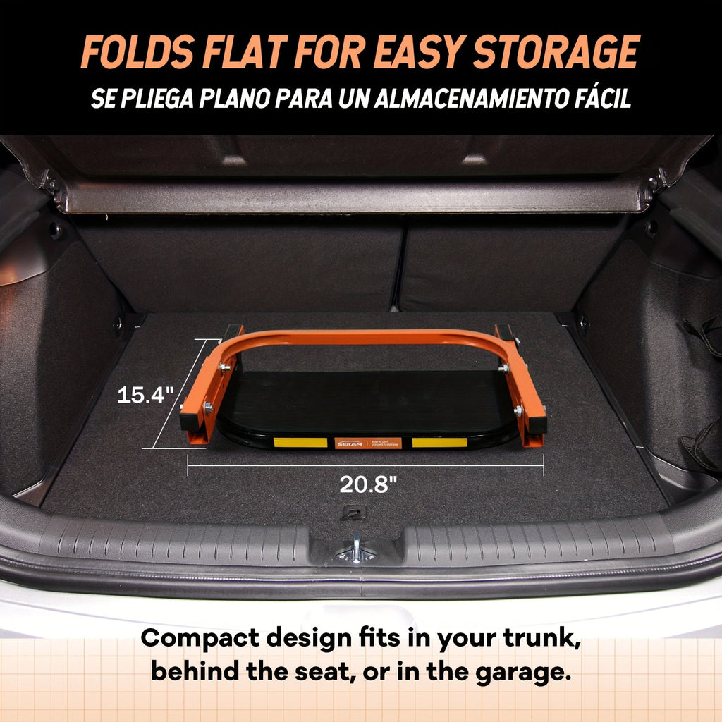 Foldable Anti-Slip Tire Step for Truck, SUV, and Trailer – Adjustable Height, 300/500/650 LB Load Capacity, Fits Tires Up to 13.5" Wide, Portable Tire Step Stool