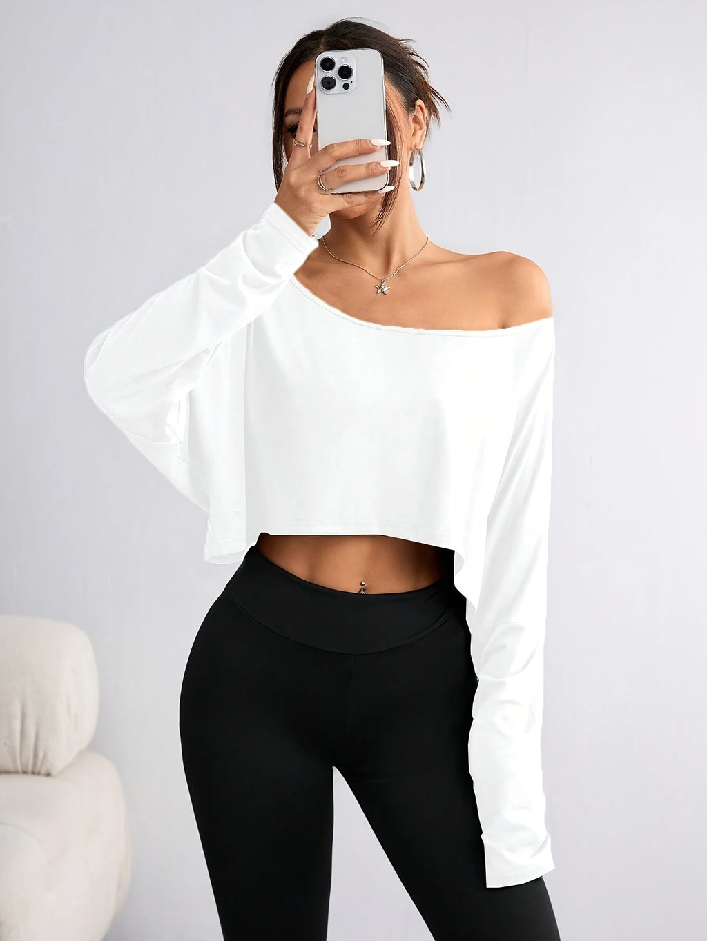 Women's Off-Shoulder Batwing Sleeve T-Shirt Casual Loose Fit Top Short Sleeve Black and White Striped XS S M L XL Summer Fashion