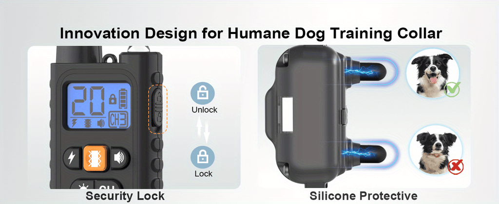 Dog Training Collar with Remote 3300ft Range – Rechargeable E-Collar for 5-120 Lb Dogs, 3 Training Modes: Beep, Vibration & Safe Shock, Waterproof Dog Shock Collar for Small, Medium, and Large Breeds