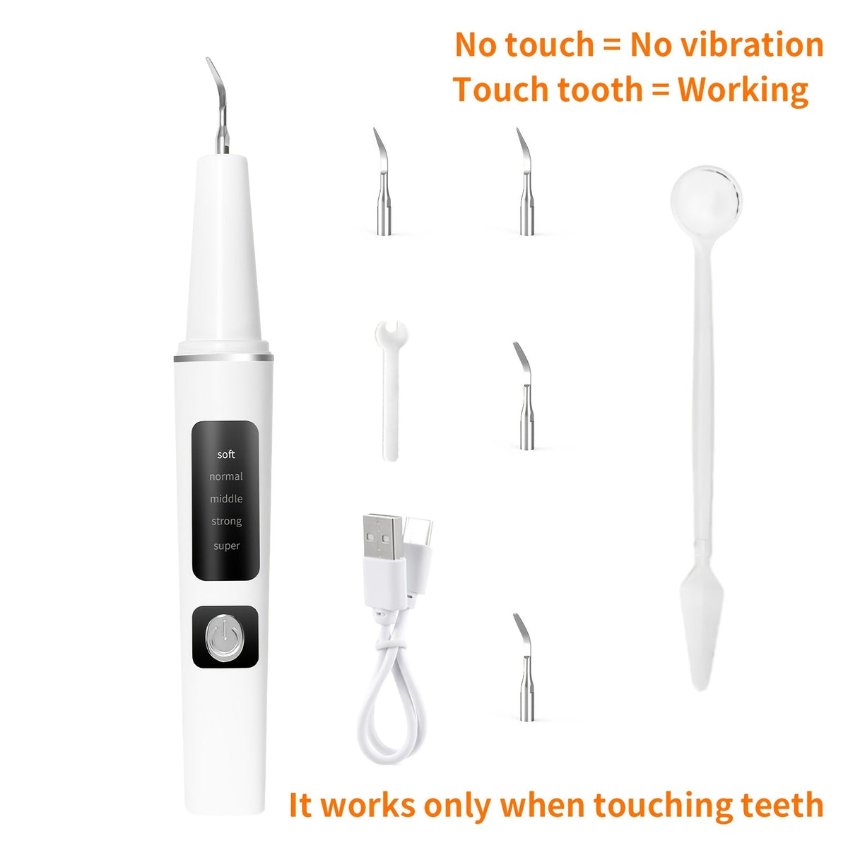 Electric Pet Teeth Cleaning Kit for Cats and Dogs, USB Rechargeable Tartar and Stain Remover with 4 Cleaning Heads and 5 Modes - Dental Care Tool for Pets
