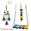Bird Toy Set: Swing, Climbing Ladder, and Colorful Bells for Small to Medium Parrots, Cockatiels, Budgies, and Parakeets – Educational Chew Toys for Boredom Relief, Random Colors, 3/5/7/10 Pieces