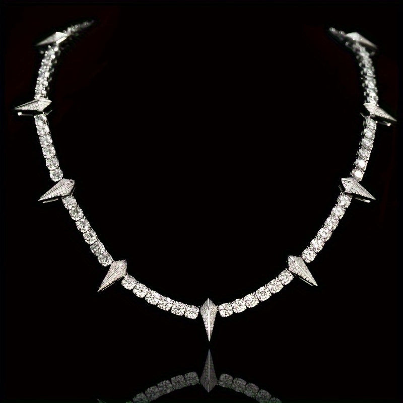 Wolf Tooth Pendant Necklace for Men, Gothic Tribal Spike Chain Necklace, Bold Statement Jewelry, Sizes 18, 20, 22 Inch, Gift for Him, Christmas, Valentine, Birthday